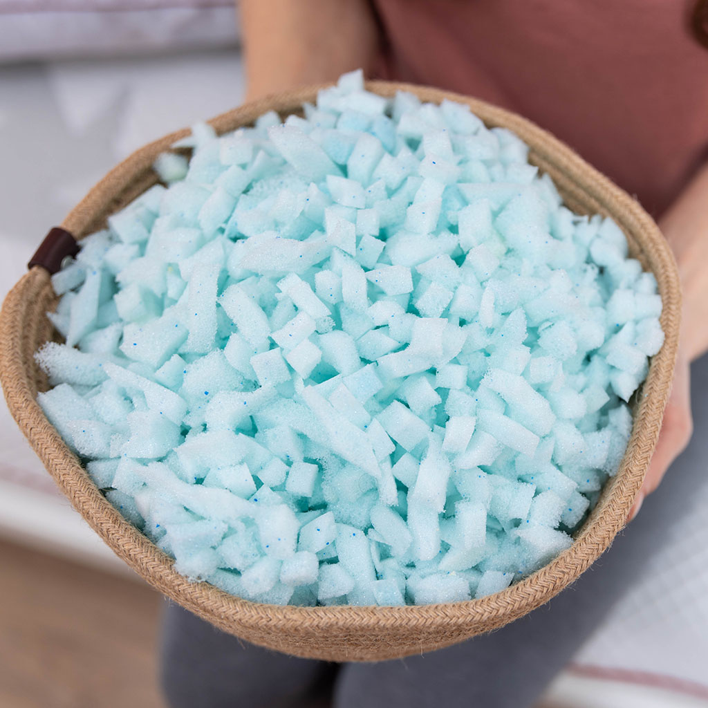 Closeup of the memory foam filling