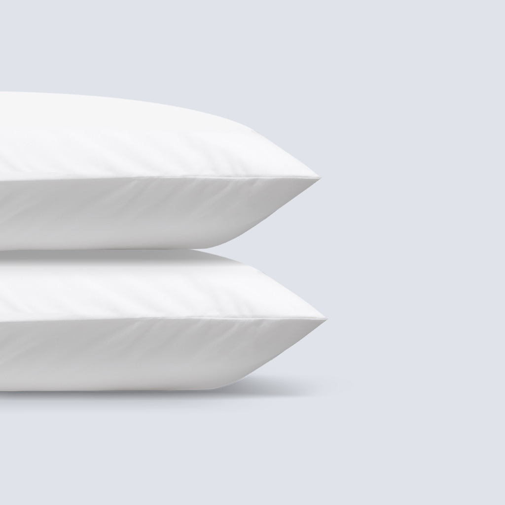 Pillow protectors closeup