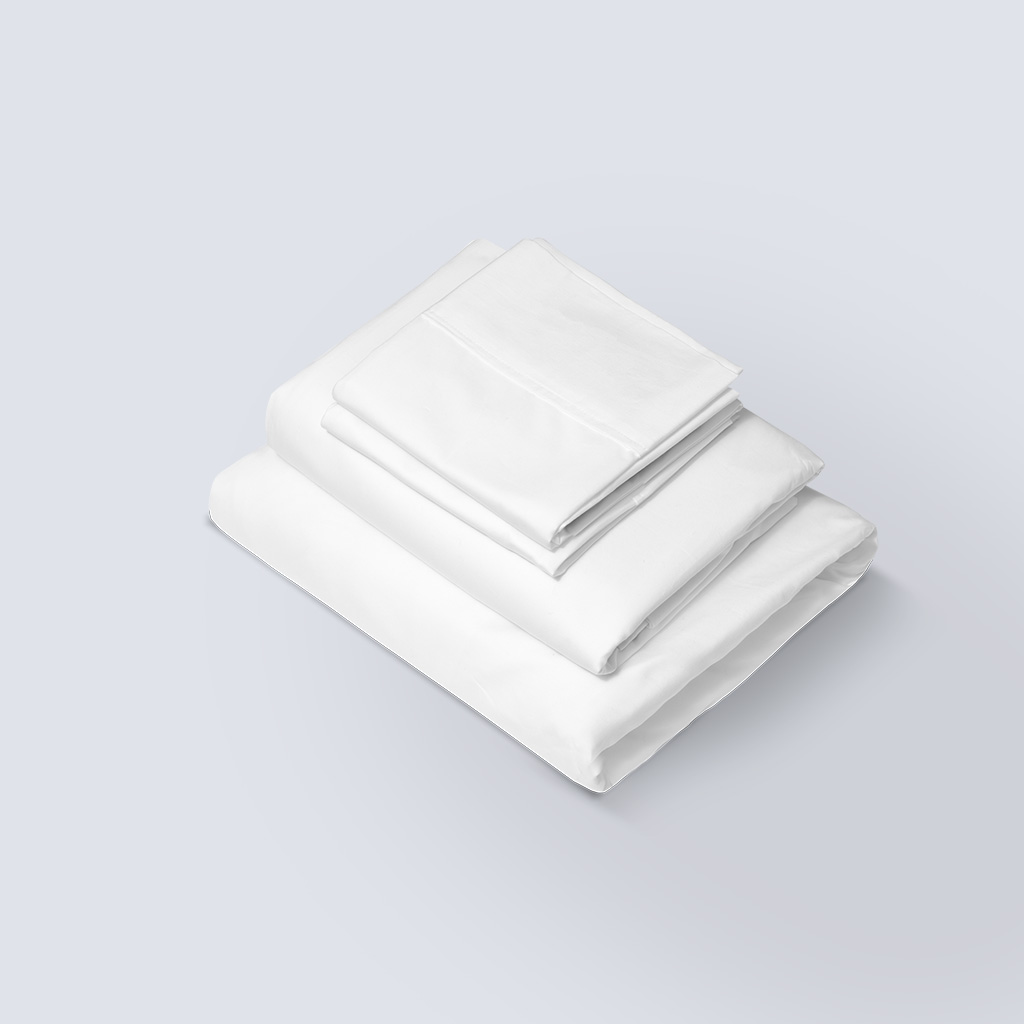 Cotton sheet set included in a Comfort Sleep Bundle