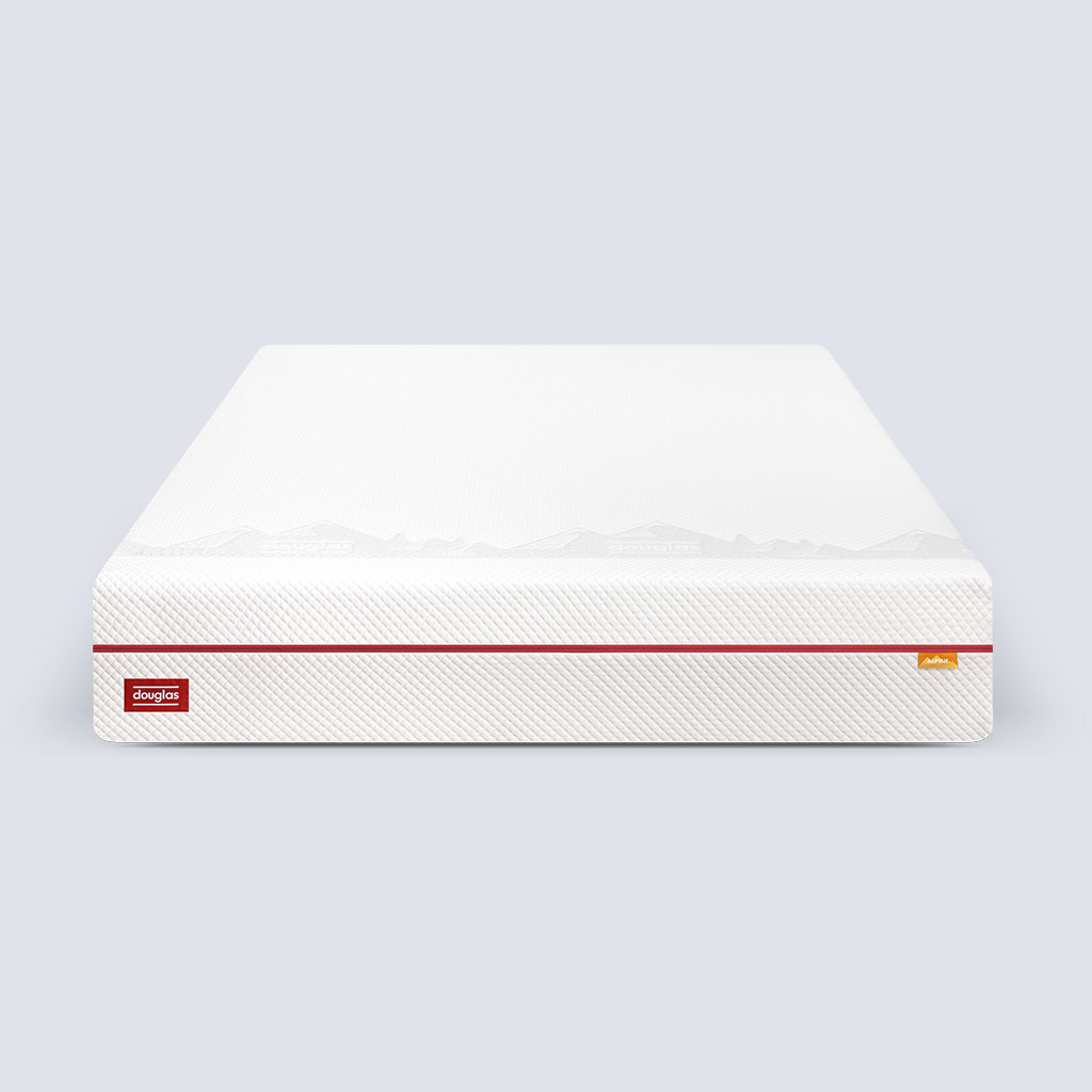 Perspective view of the entire Douglas Alpine mattress