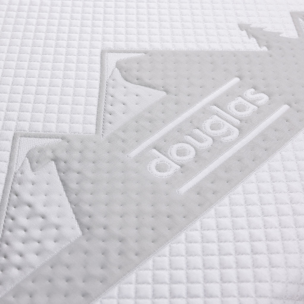 Closeup of the mattress's cover texture