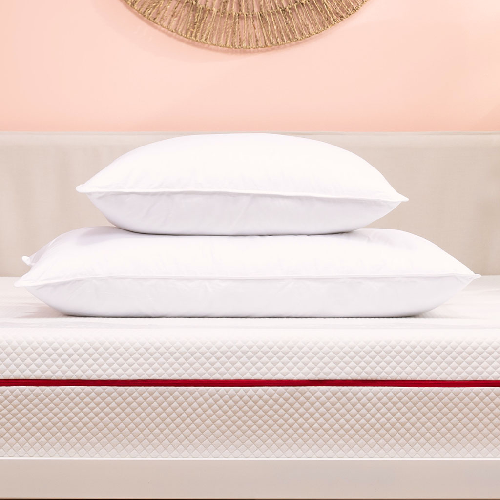 Down alternative pillows in two sizes