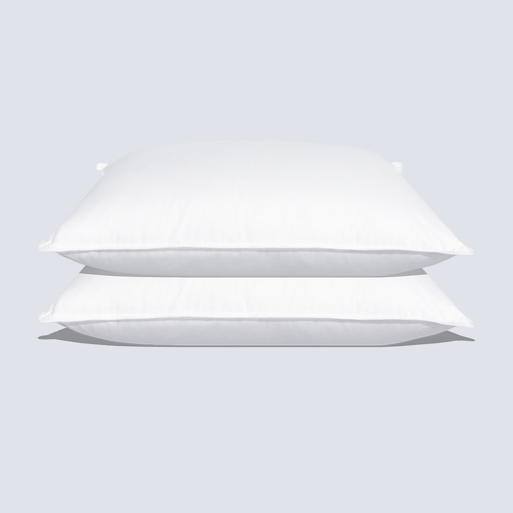 Two down alternative pillows