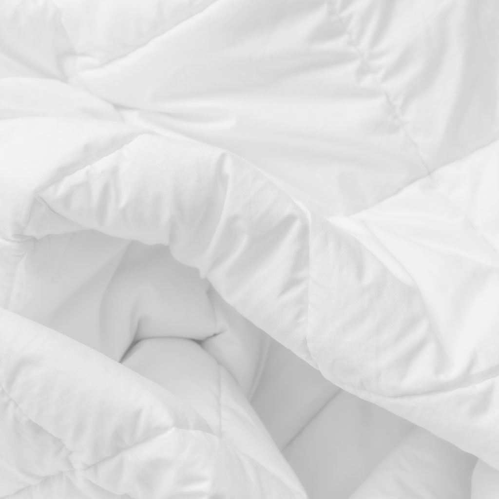 Closeup of the duvet's soft texture