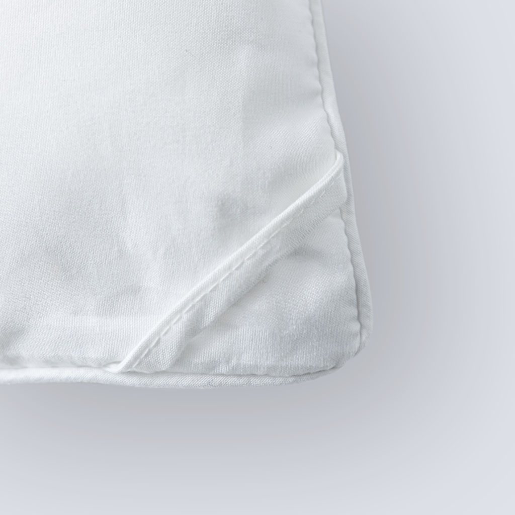 Closeup of the duvet's corner loops