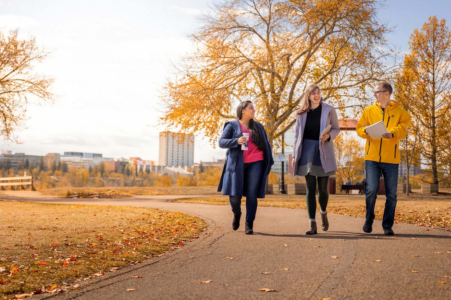 <p>Edmonton river valley with GoodMorning employees</p>

