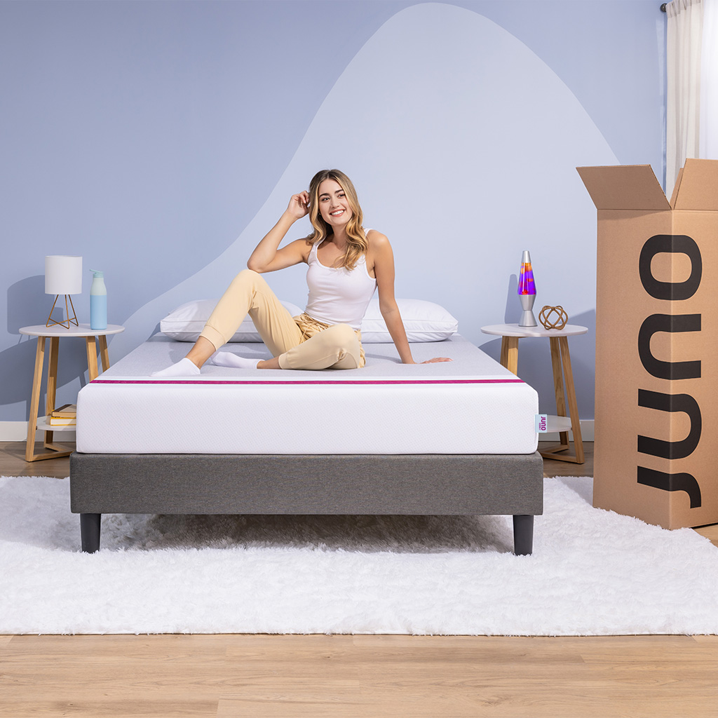 Relaxing on a Juno mattress