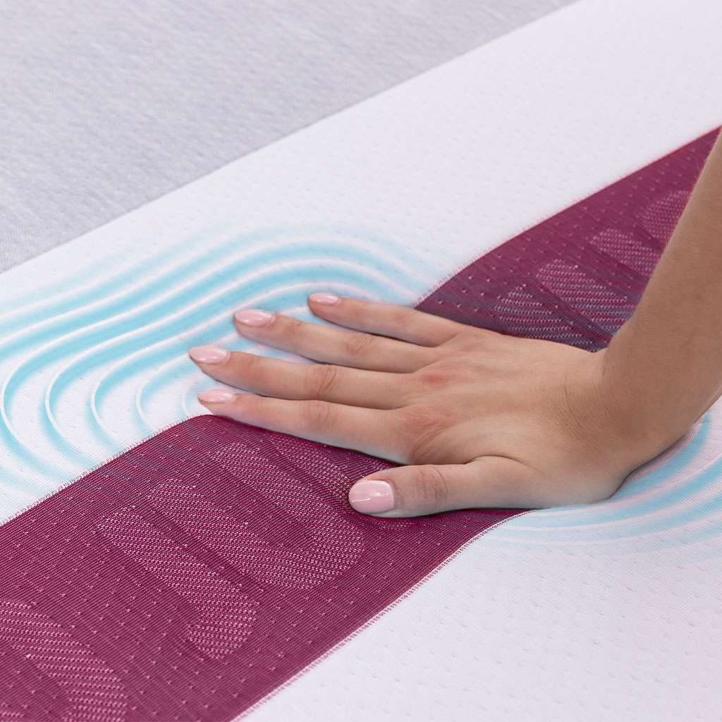 Mattress cover feels cool to the touch