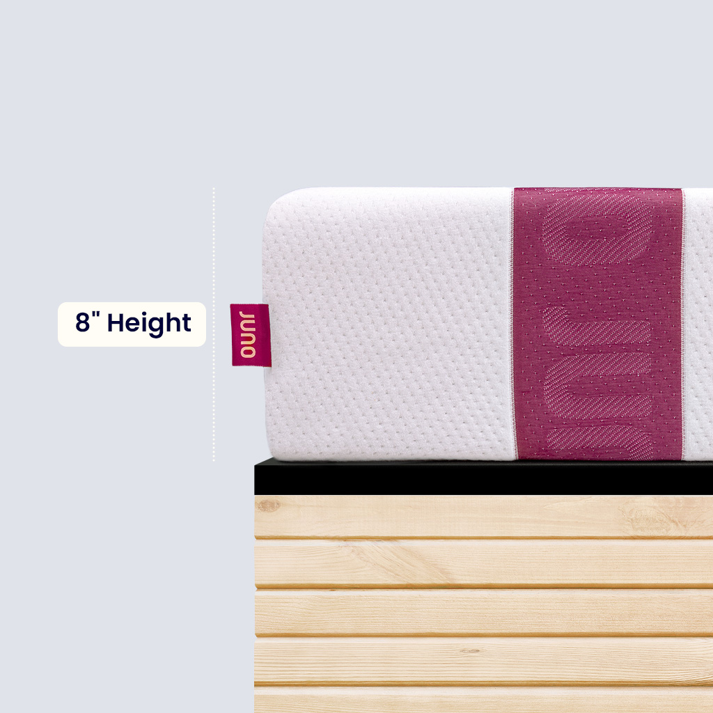 8" height of a Juno mattress