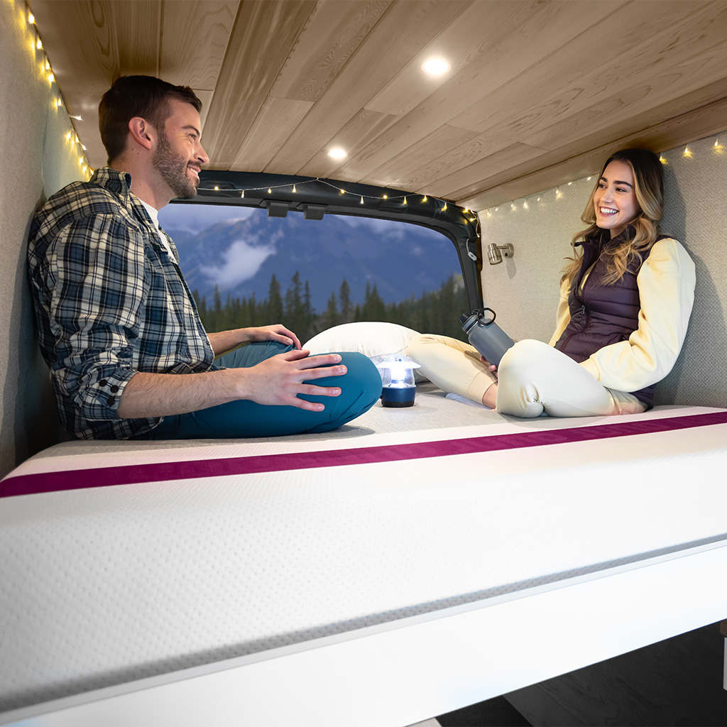 Mattress fits a couple comfortably in confined space