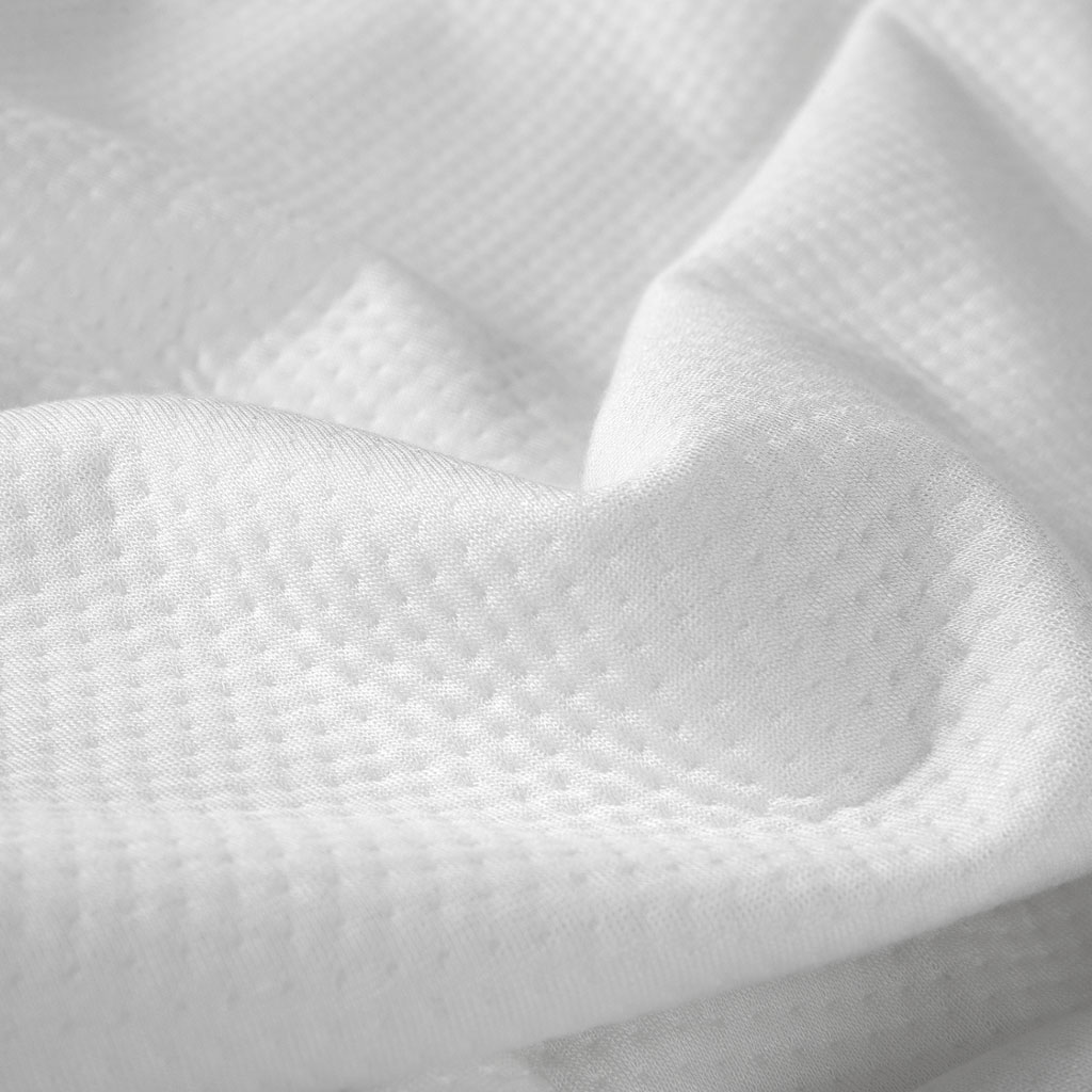 Closeup texture of a mattress protector