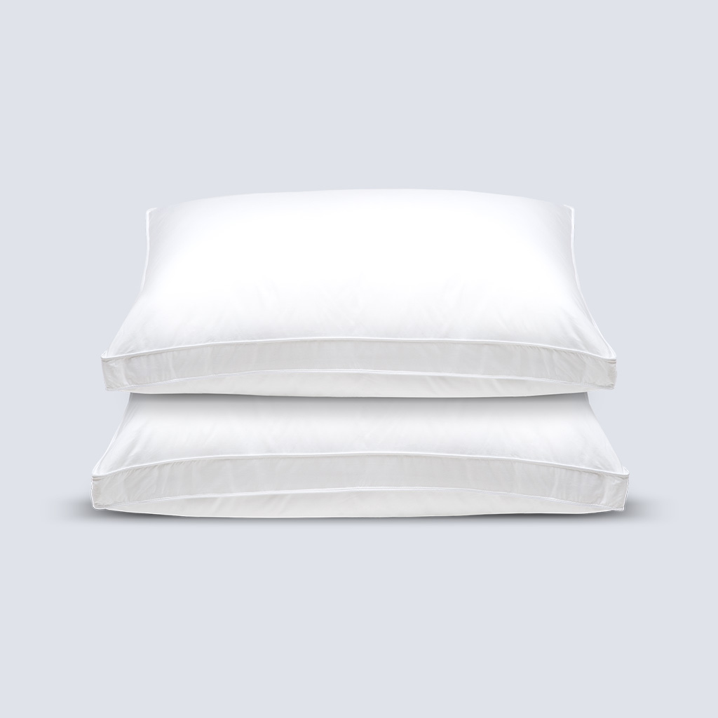 Two memory foam pillows