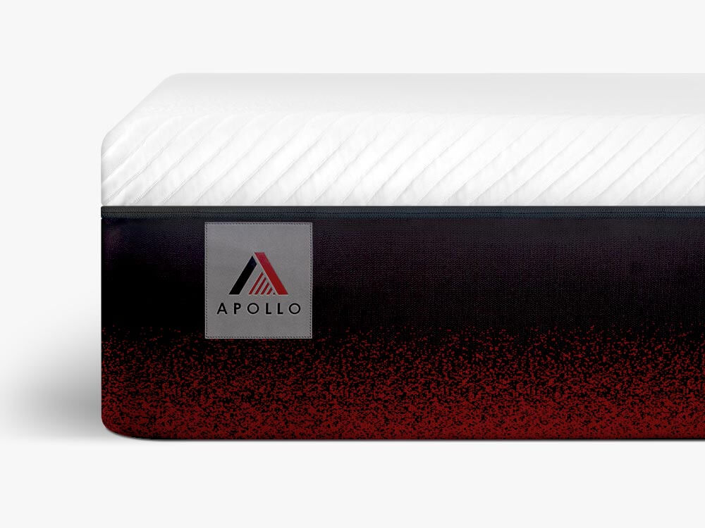 apollo-mattress-04 Closeup shot of the Apollo mattress and tag