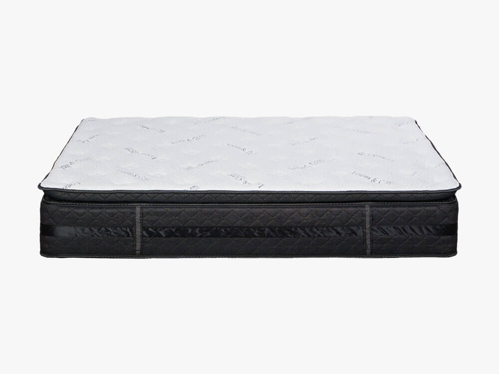 Logan & Cove Hybrid Mattress (Side) | GoodMorning.com Logan & Cove luxury pillow-top hybrid mattress as seen from the side