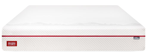 Image of the Douglas eco-foam mattress on a white backdrop as seen from the front.