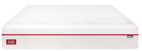 Image of the Douglas eco-foam mattress on a white backdrop as seen from the front.